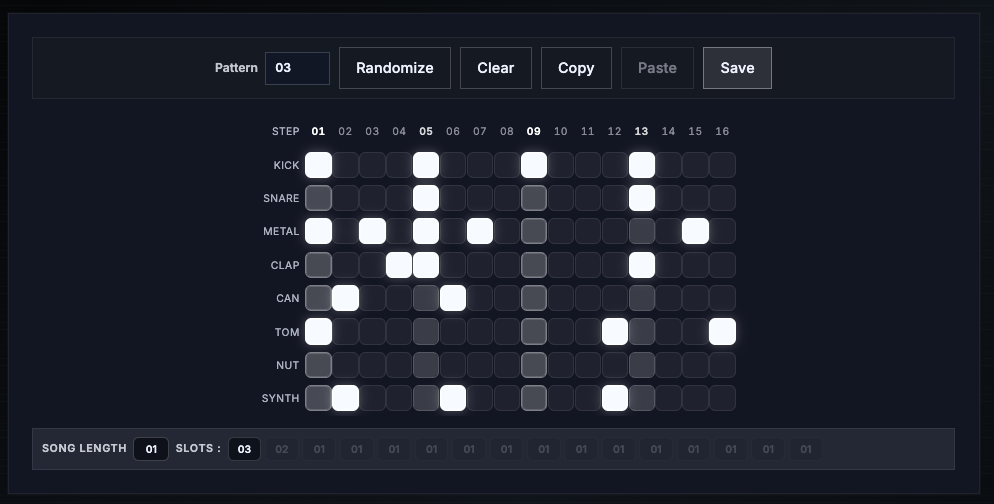 deton8 pattern editor step grid