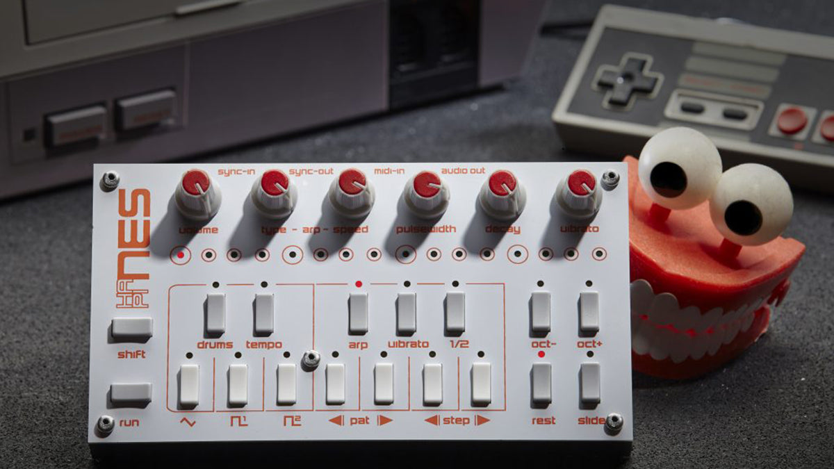 hapiNES L product shot with classic console setup