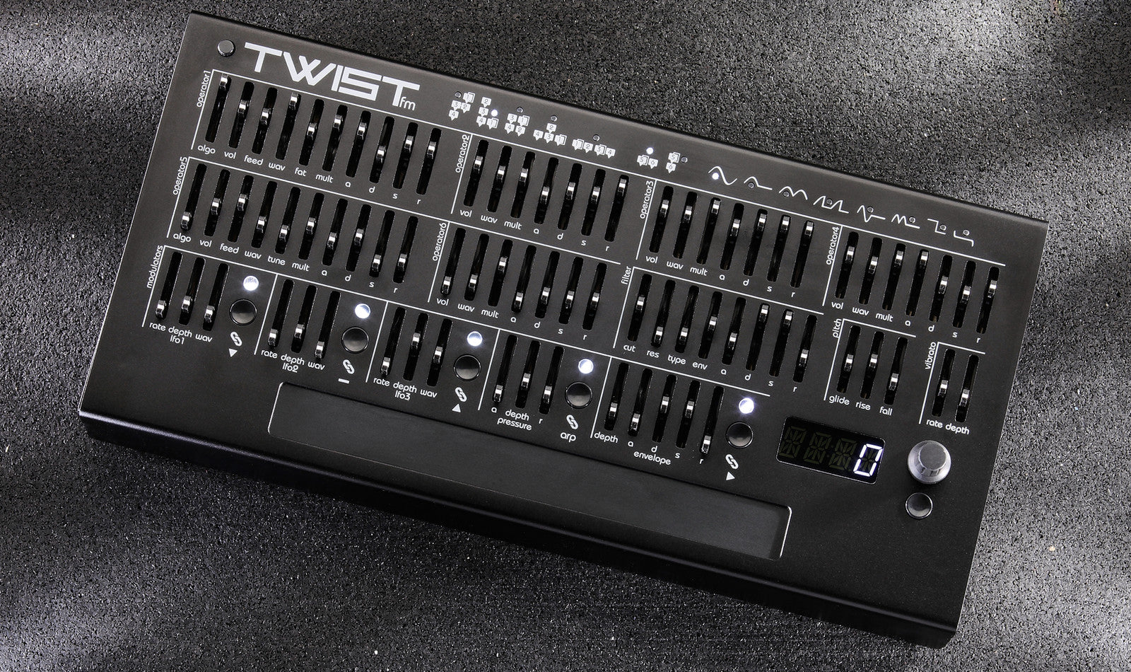 TWISTfm synthesizer front panel